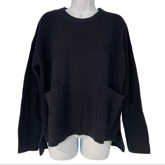 MELLODAY Two Pocket Knit Sweater in Navy - NWT - Picture 3 of 3